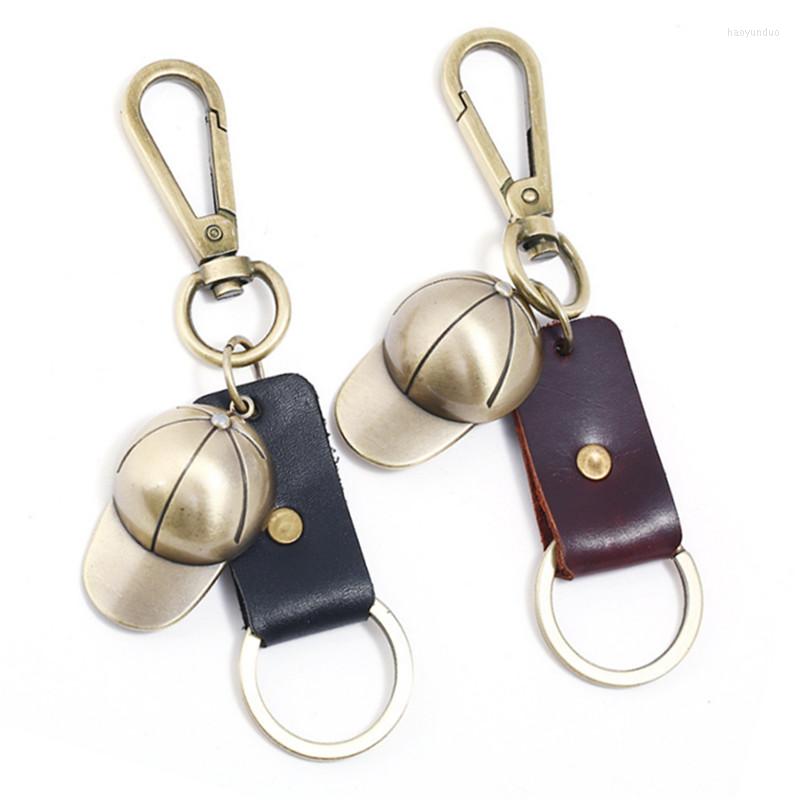 

Keychains Vintage Metal Leather Keyring Hand Eagle Hat Pendant Keychain Men And Women Bag Car Key Chains Charm Jewelry Gifts Drop