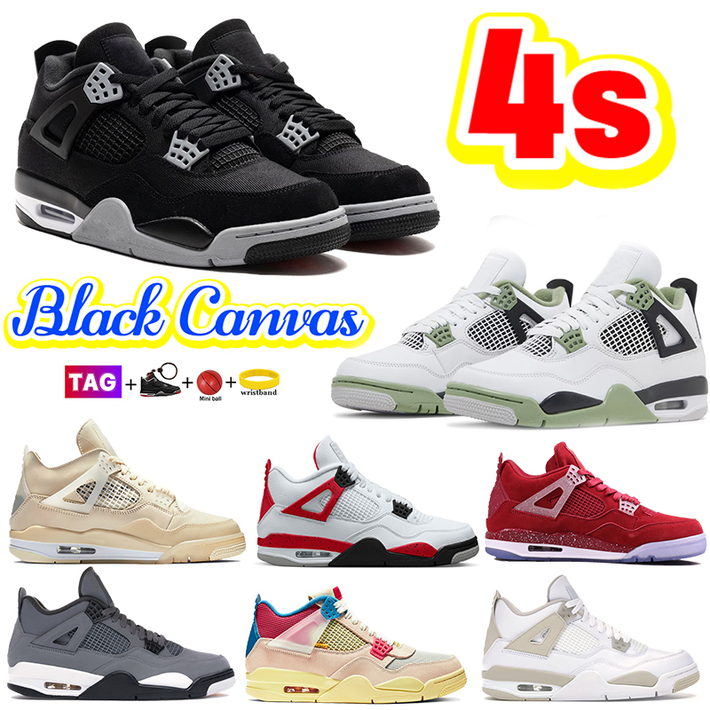 

Jumpman 4 Basketball shoes designer Men 4s Black Canvas Seafoam Infrared white x sail Red Cement UNLA Guava Oklahoma PE pine green Craft, #9- seafoam