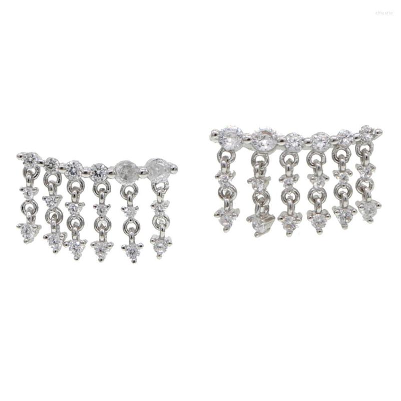 

Dangle Earrings CZ Drop Earring Sparking Bling Wedding Engagement Bridal Gift Dangling Cubic Zirconia Charm Tassel