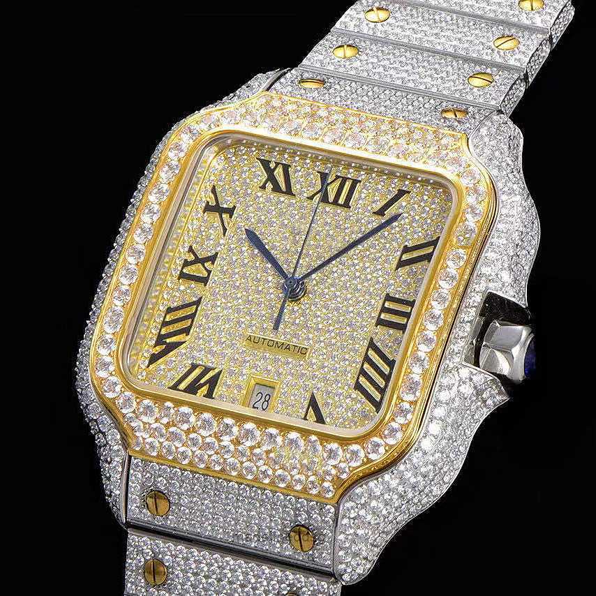 

High Quality Fashion Iced Out WatchesMens Wrist Luxury Round Cut Lab Gr 8UXY, Mix