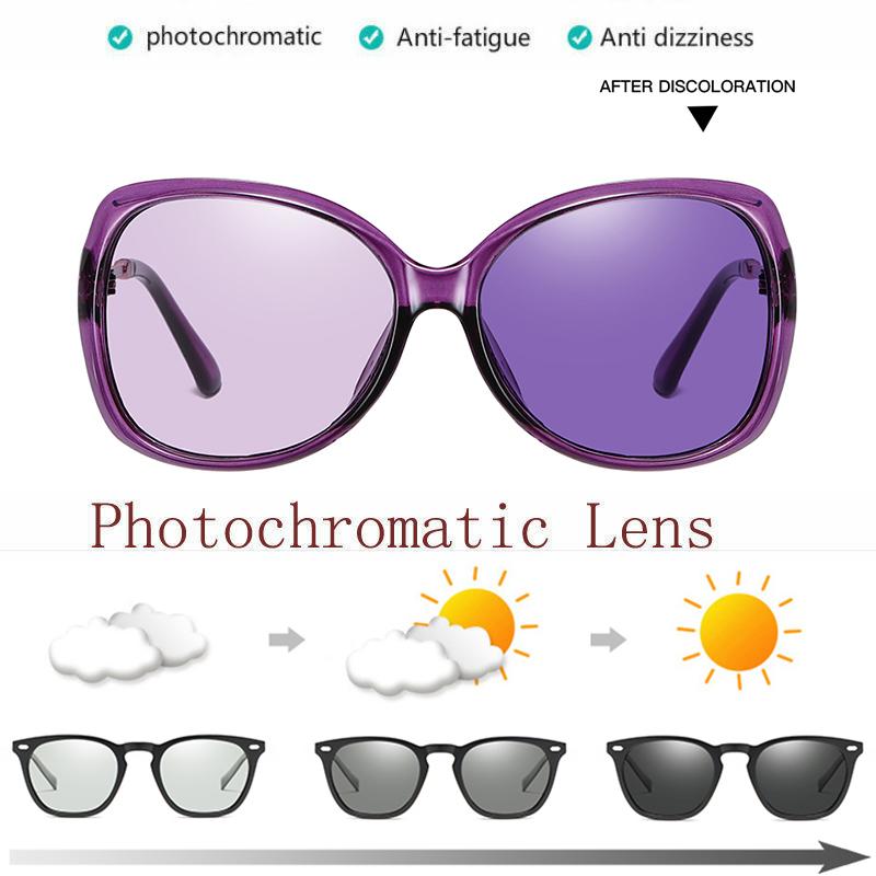 

Sunglasses Pochromic Women Polarized Chameleon Lens Driving Tinted Goggle Anti-glare Sun Glasses Lunette Soleil FemmeSunglasses