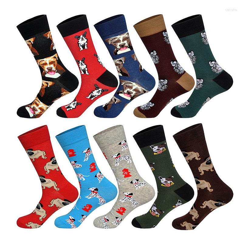 

Men's Socks Men's Animals Dogs Man's Dress Cotton Funny Casual Sport European 38-45 Size, C6