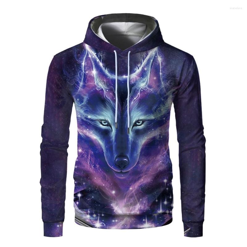 

Men' Hoodies Fashion Black Wolf Animal 3d Printing Hooded Hoodie Men'/women' Shining Design Sweatshirt Harajuku, Wxx00480hd