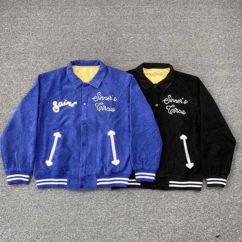 

Men's plus size Outerwear & Coats Quality Fashion Corduroy Jacket High Street Women Button Letter