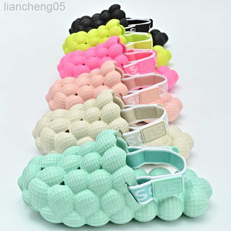 

Slipper Toddler Children Cute Bubble Slides New Kids Sandals Summer Outdoor Sport Shoes Boys Girls Close Toes Slippers Anti-Slip Slides, Beige