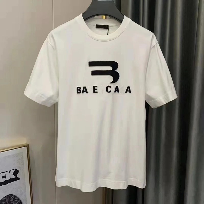 

Designer Men's T-Shirts New 2023 man woman luxury brand Tees t shirt summer round neck short sleeves outdoor fashion leisure pure cotton letters B print lover clothing, B a l e n c ia g a