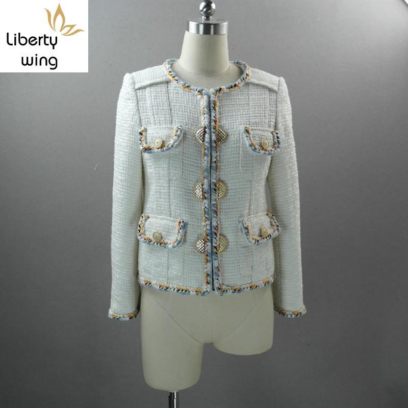 

Women's Jackets Women Luxury Tweed Jacket Runway Spliced Slim Fit Short Style Office Lady Autumn Elegant Twill Outwear CoatWomen's, Picture shown