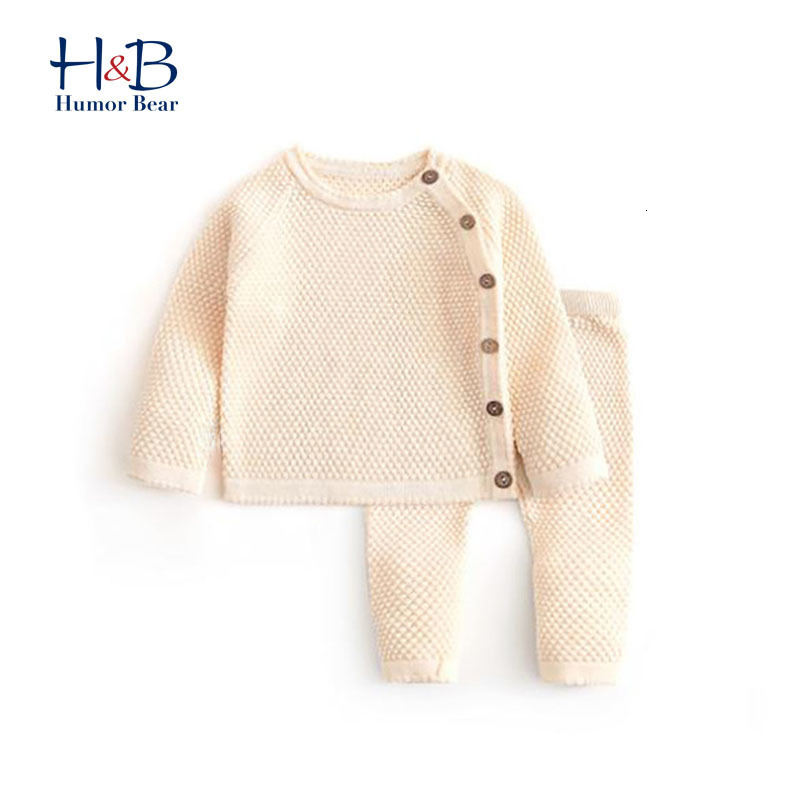 

Clothing Sets Humor Bear Baby Girl Clothes Set Autumn Winter Long Sleeve Tops Pants 2Pcs Outfits born Warm Clothes Toddler for 3-24M 230217, Bhy079 white