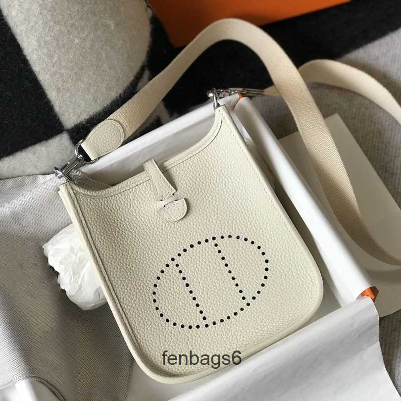 

Herme Bags 2023 Evelynes Tote Bag Small Street Casual Cowhide Letter Litchi Tote 18cm Shoulder Crossbody Evelyn Va5r, Avocado green