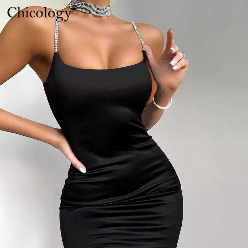 

Casual Dresses Chicology diamond thin strap bodycon sexy mini dress party club sleeveless women 2020 summer fashion outfit female short clothes L230217, White
