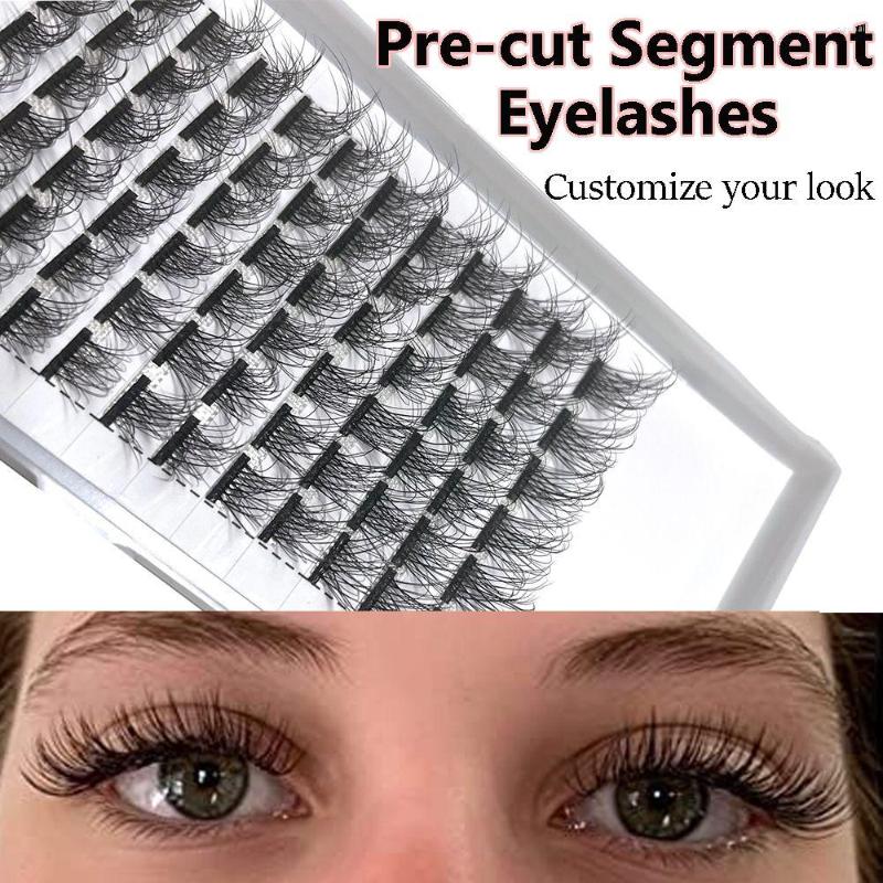 

False Eyelashes Fiber Material Ultra-thin Band DIY Beam Extension Wispy Fluffy Look Segment
