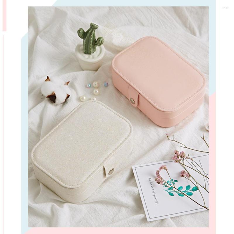 

Jewelry Pouches Organizer Flannel Tray Holder Earring Ring Display Storage Box Case