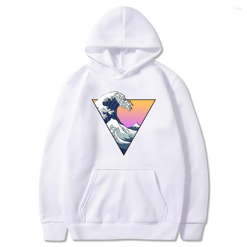 

Men' Hoodies 2023 Harajuku Japanese Under The Wave Off Kanagawa Painting Print Pullover Sweatshirt Plus Size Hoodie, Black