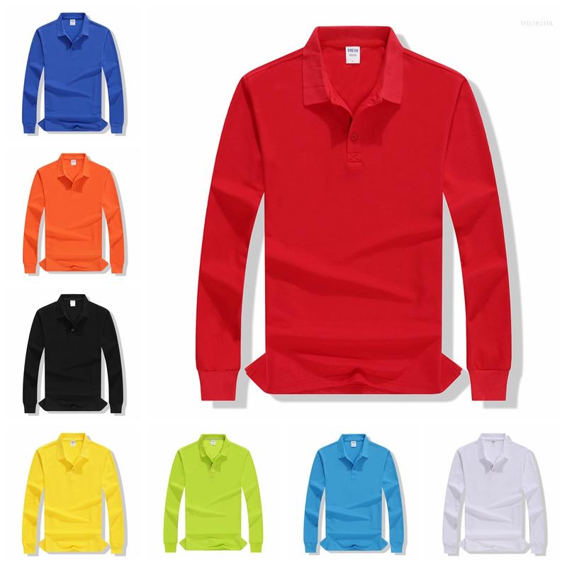 

Men' Polos Plus Size Men Shirt 4XL Cotton Long Sleeve Casual Solid Breathable Man Polo Shirts Autumn Winter High Quality Office Trend, Red
