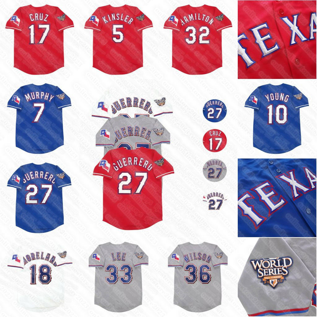 

7 David Murphy Texas 2011 World Series Jersey Vladimir Guerrero Beltre Odor Darvish Hunter Andrus Young Josh Hamilton Lee Wilson Moreland Kinsler 12 Odor Jerseys, Women s-xxl/blue