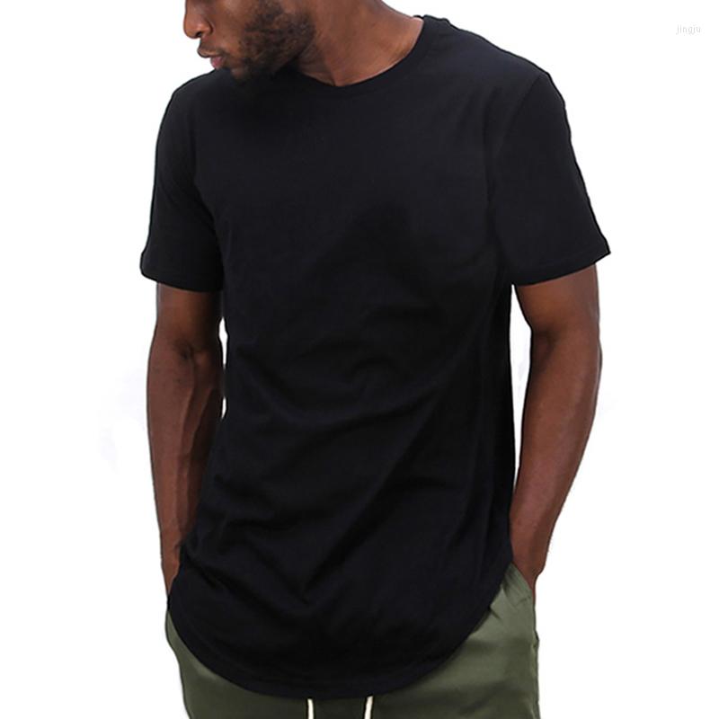 

Men's T Shirts Hip Hop Solid T-Shirt Oversize Extended Shirt Male Short Sleeve Curve Hem Streewear T-Shirts Swag Tee Tops Plain Clothing, White