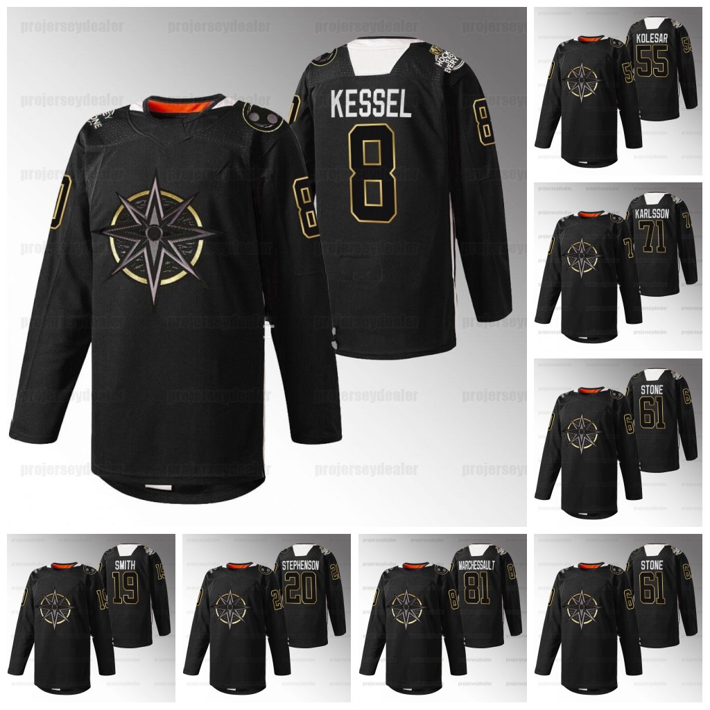 

8 Phil Kessel Golden Knights Jersey 2023 Black History Month Logan Thompson Jonathan Marchessault Chandler Stephenson Keegan Kolesar Mark Stone Pietrangelo, Black womens s-2xl