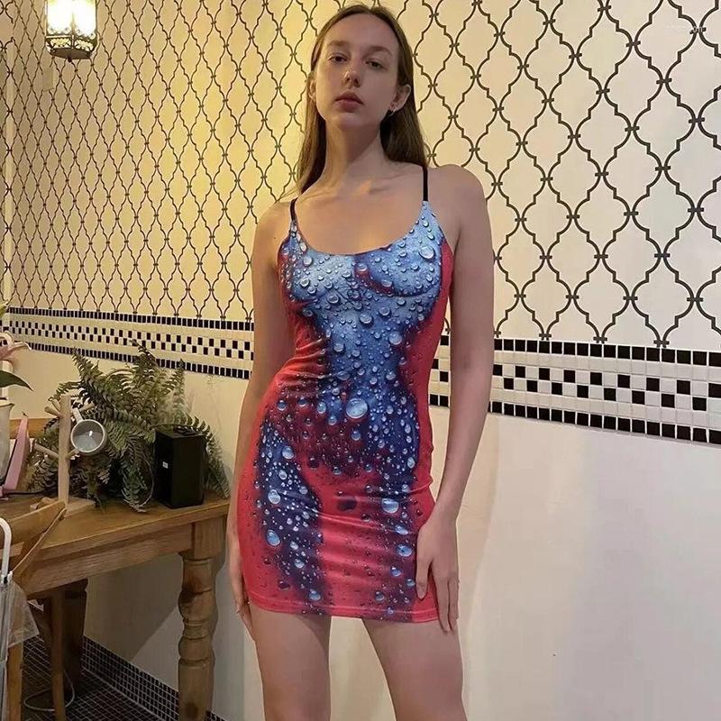 

Casual Dresses Women Sexy Party Club Bodycon Printed Streetwear Mini Dress 2023 Summer Clothes Wholesale Items, Black