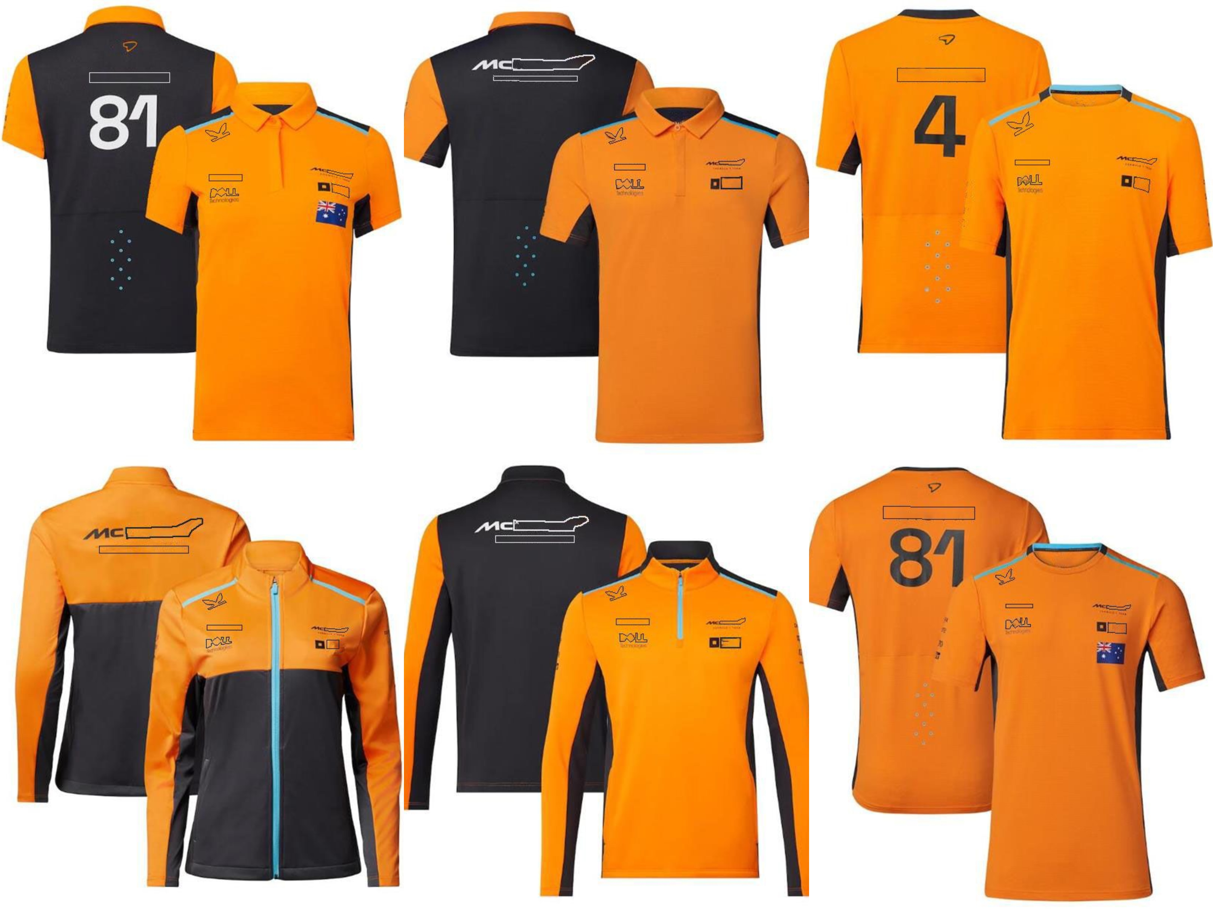 

2023 Spring and Autumn New F1 Racing Windbreaker Formula 1 Team Short Sleeve T-shirt Refund Customization