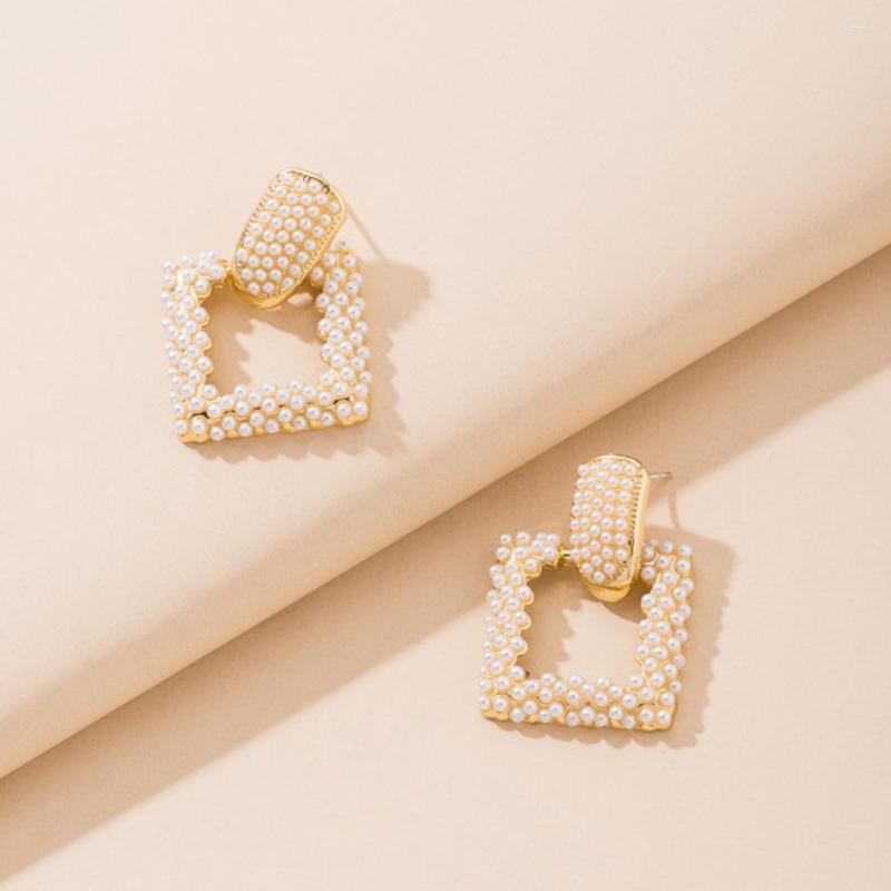 

Stud Earrings 1pair Women Daily Fashion Dating Faux Pearl Party Engagement Elegant Cute Geometric Dangle Wedding Gift