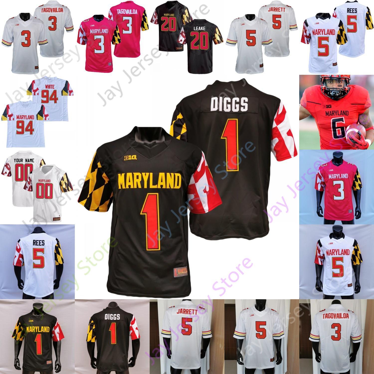 

Maryland Terrapins Football Jersey NCAA College Dontay Demus Jr.Stefon Diggs Taulia Tagovailoa Rakim Jarrett Tayon Fleet-Davis Isaiah Jacobs, Red iii