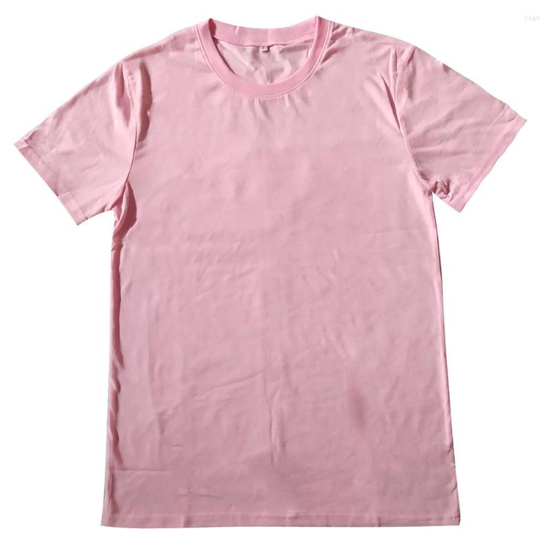 

Men's T Shirts 2023 Summer Adult's Short Sleeve T-shirt Round Collar Loose Soft Tops Solid Trend Leisure Men/Women Clothing Daily Wear, Pink