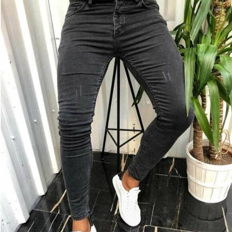 

Men' Jeans European And American Men Stretch Small Foot Skinny Black Men' Spring Autumn Slim Fashion Leisure Fitness Pants