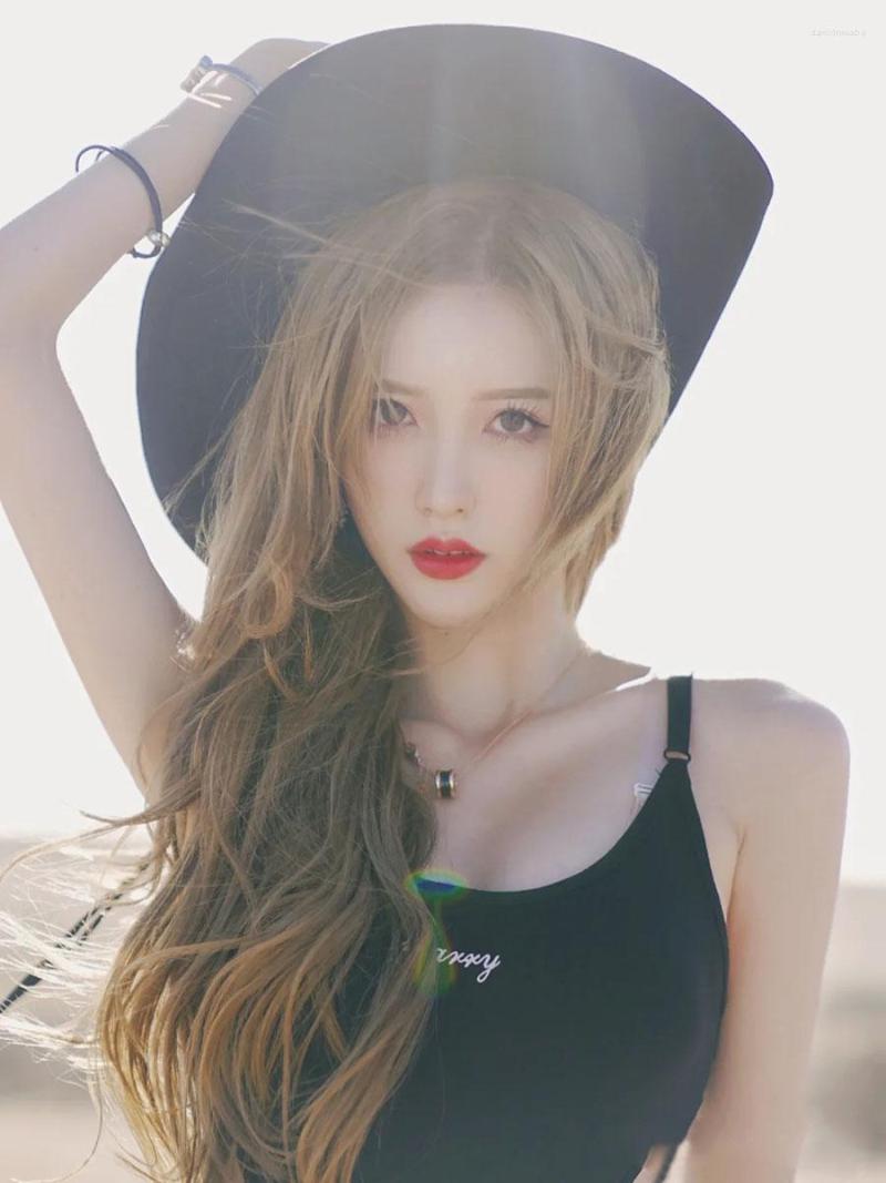 

Berets Retro Punk Alloy Bead Leahther Band Widening Thickening Wool Felt Men /Women Casual Wide Brim Cowboy Western Hat Cowgirl Cap, Black