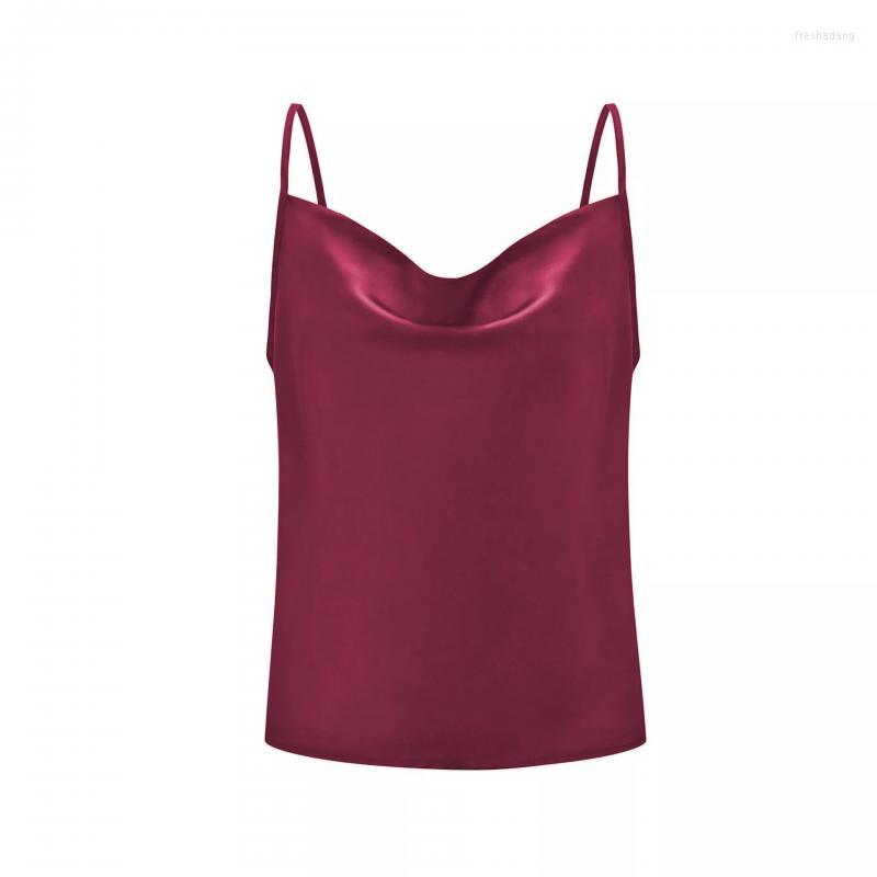

Women' Tanks Chiffon Sexy Suspenders Casual Solid Color Square Collar Women' Nightclub Party Vest Clothing, Black