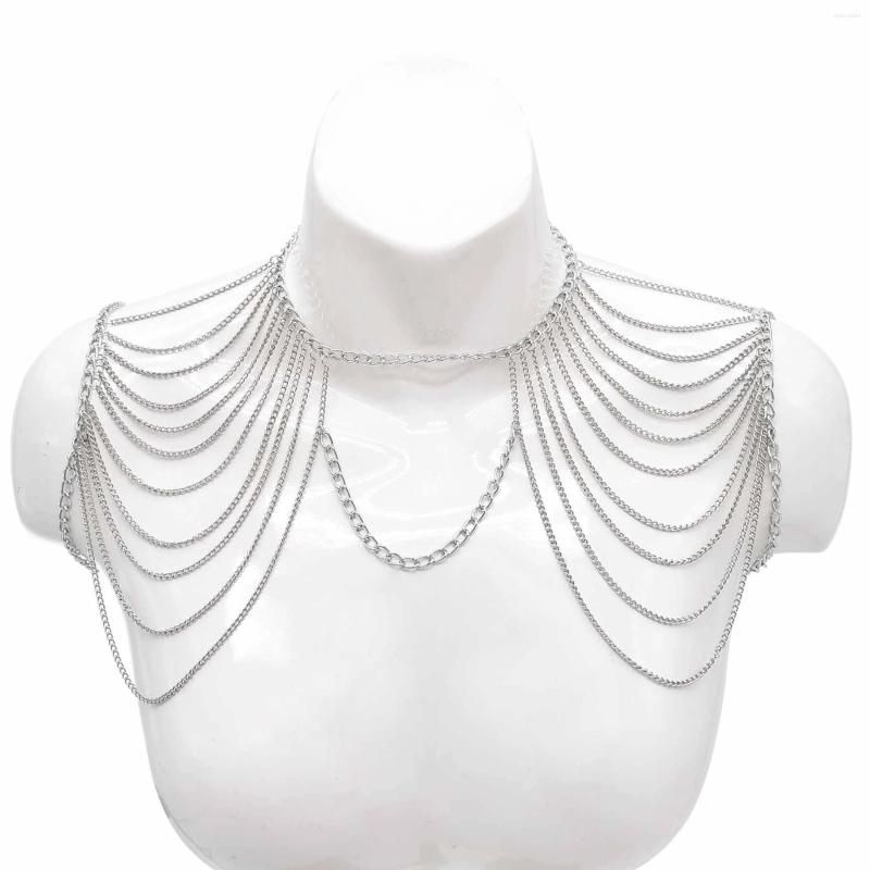 

Chains Simple Shoulder Chain Alloy Multi Layer Choke Ring Ethnic Tassel Women's Body Suitable For Party Fashion Jewelry Gifts