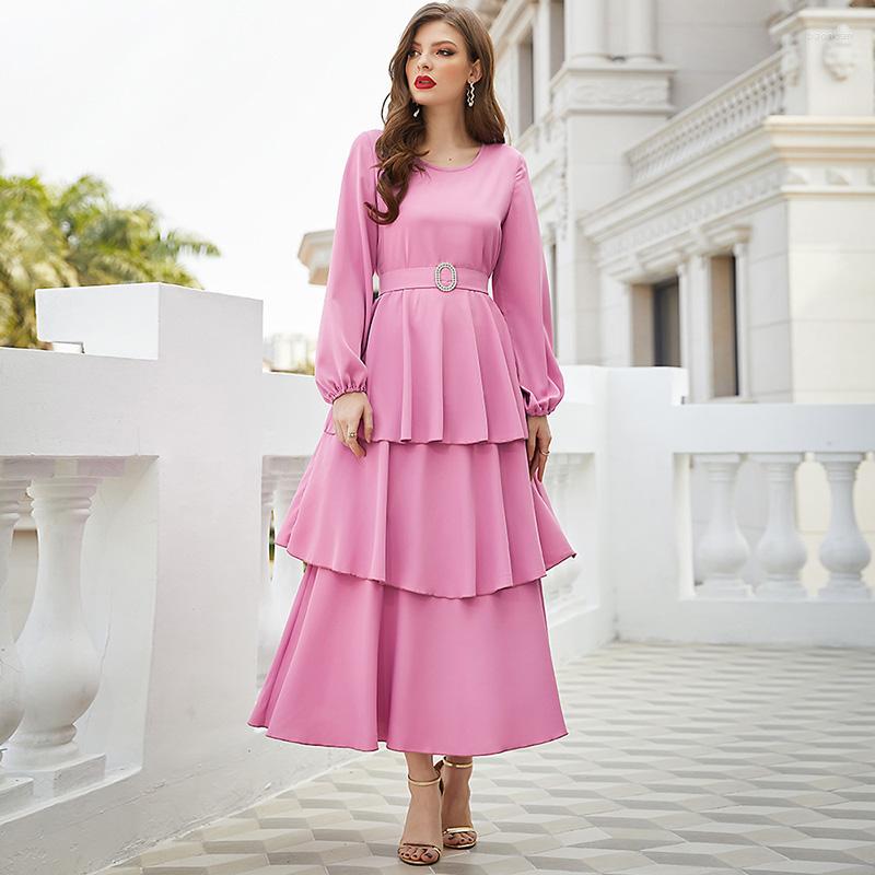 

Ethnic Clothing French Spanish Cake Dress Fashion Muslim Women's Long Skirt Arab Plus Size Islamic Style