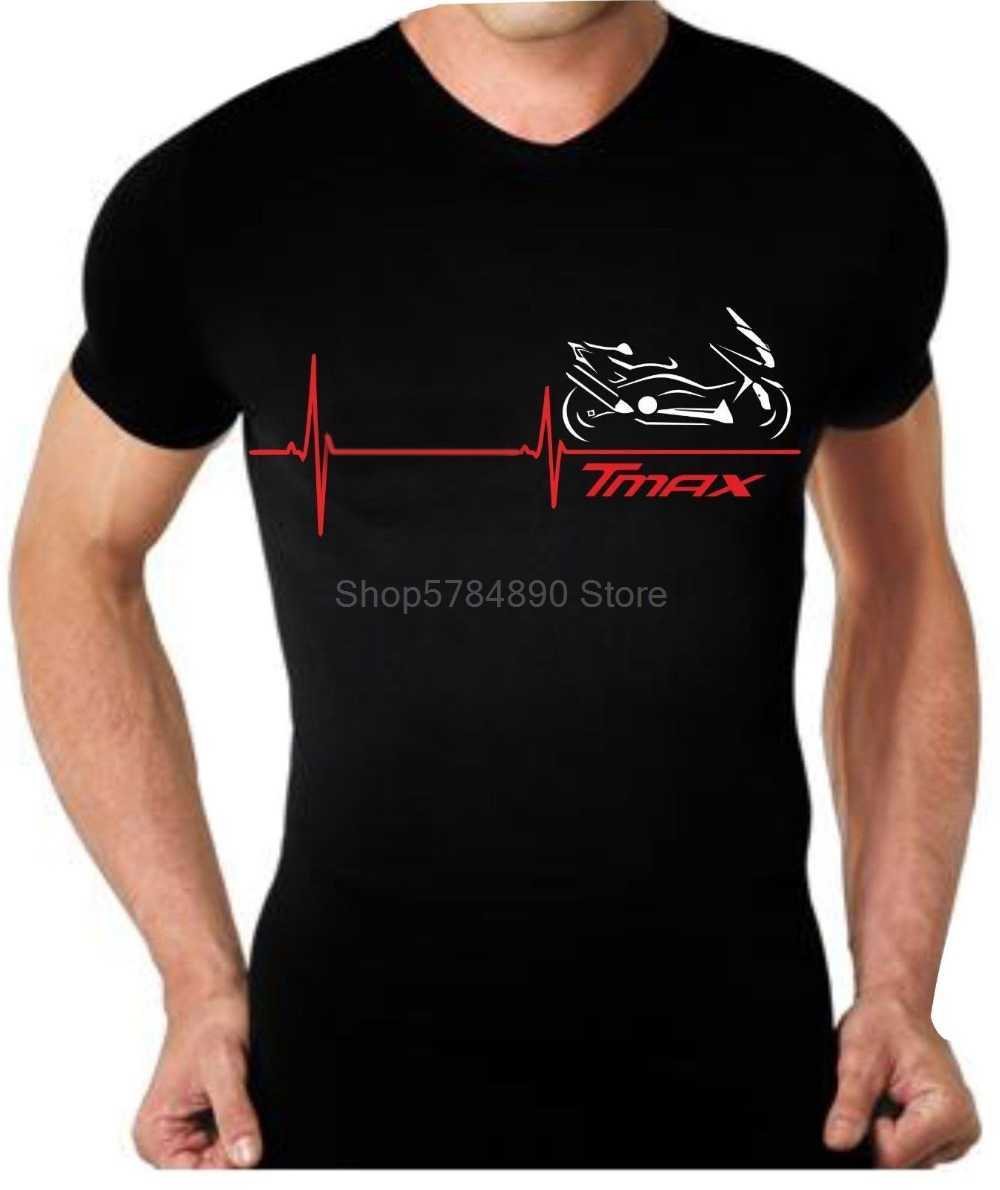 

Men's T-Shirts Yam T-Max motorcycle T-shirt heart-shaped T-shirt Tmax T-shirt 2022 fashion 100% cotton Slim shirt short-sleeved casual T-shirt L230217, Black