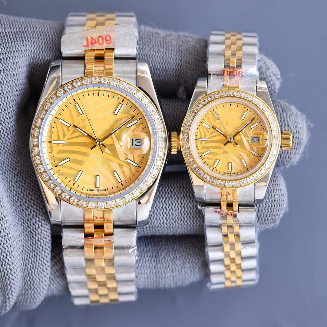 

AAA Luxury designer couple watch automatic 36MM28MM dial 904L stainless steel fashion classic style luminous sapphire log series 2023, 36mm28mm color 10