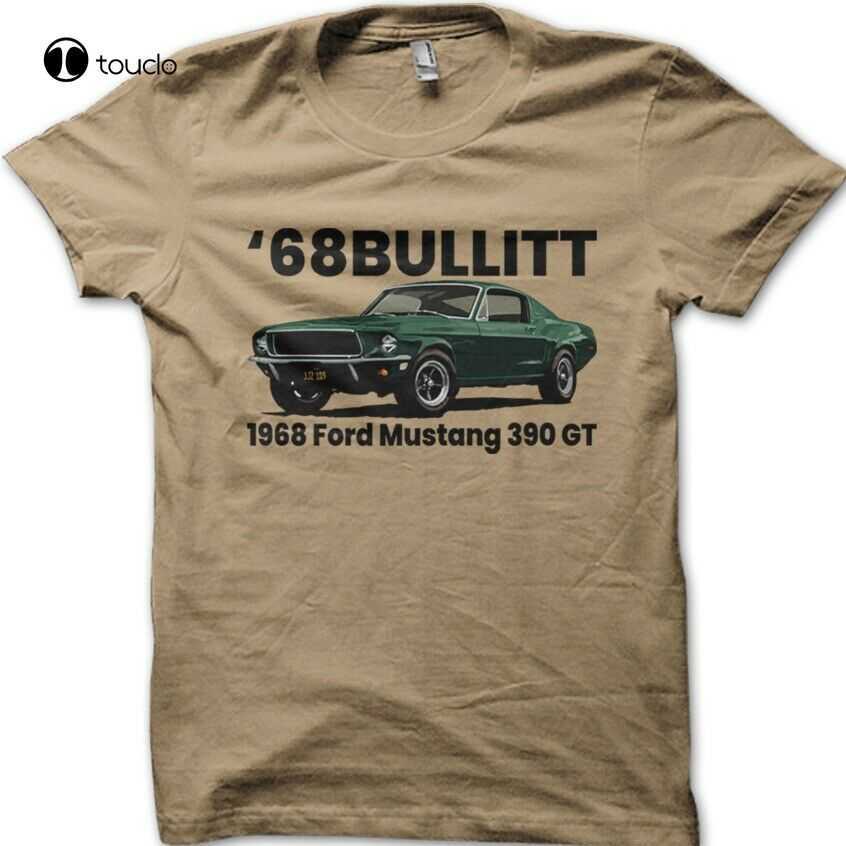 

Men's T-Shirts Steve M 68 Bullitt Mustang 390 Gt Retro Printed T-Shirt Tee L230217, Sand