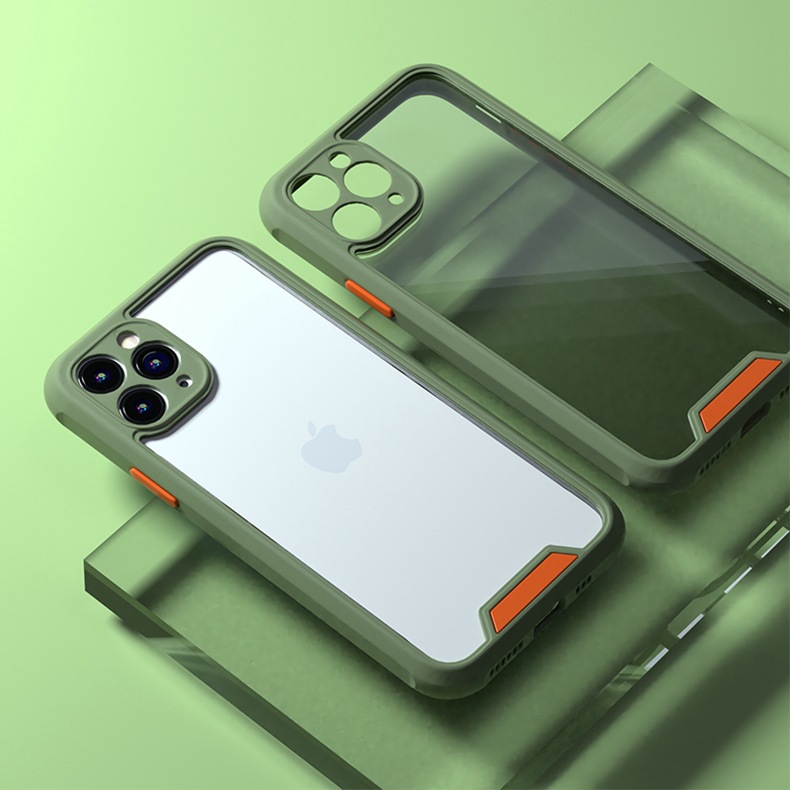 

Luxury Armor Transparent Shockproof Bumper Phone Case For iPhone 13 12 11 Pro Max X XR XS Max 7 14 Plus Camera Protection Acrylic Cover