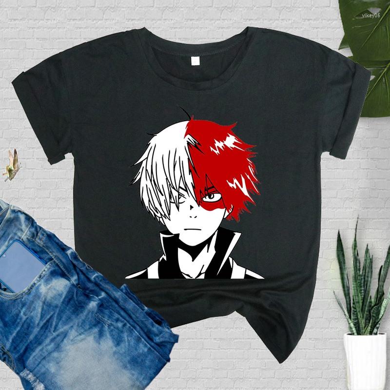 

Women' T Shirts Women' T-shirt Harajuku My Hero Academia Shirt Women Ladies Ulzzang Todoroki So Graphic 2023 Summer Femme Clothes, Beige
