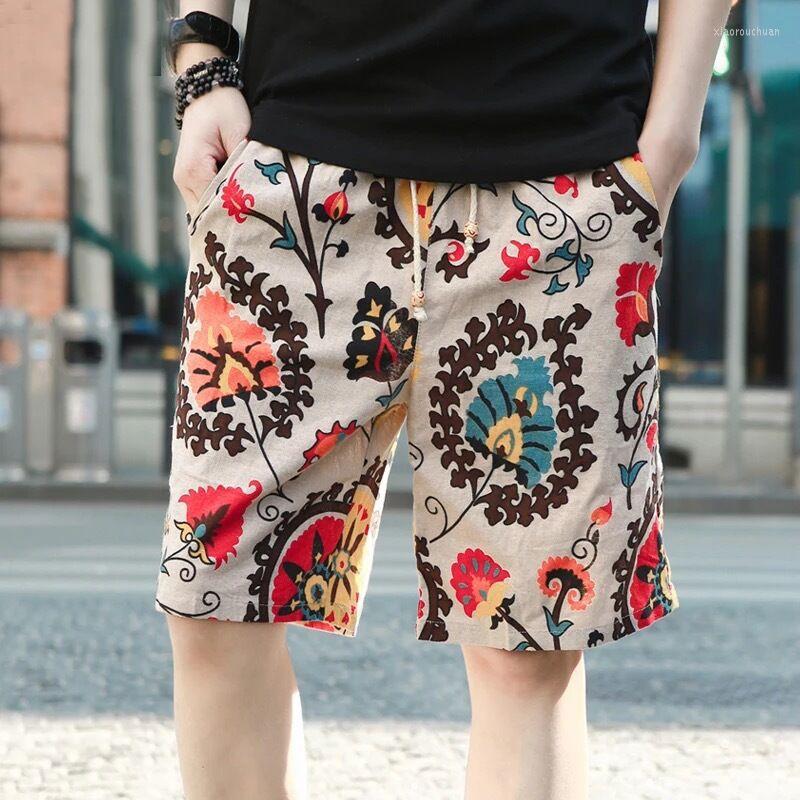 

Men's Shorts Men's Beach Personality Printing 2023 Summer Thin Section Breathable Comfort Casual Linen Large Size