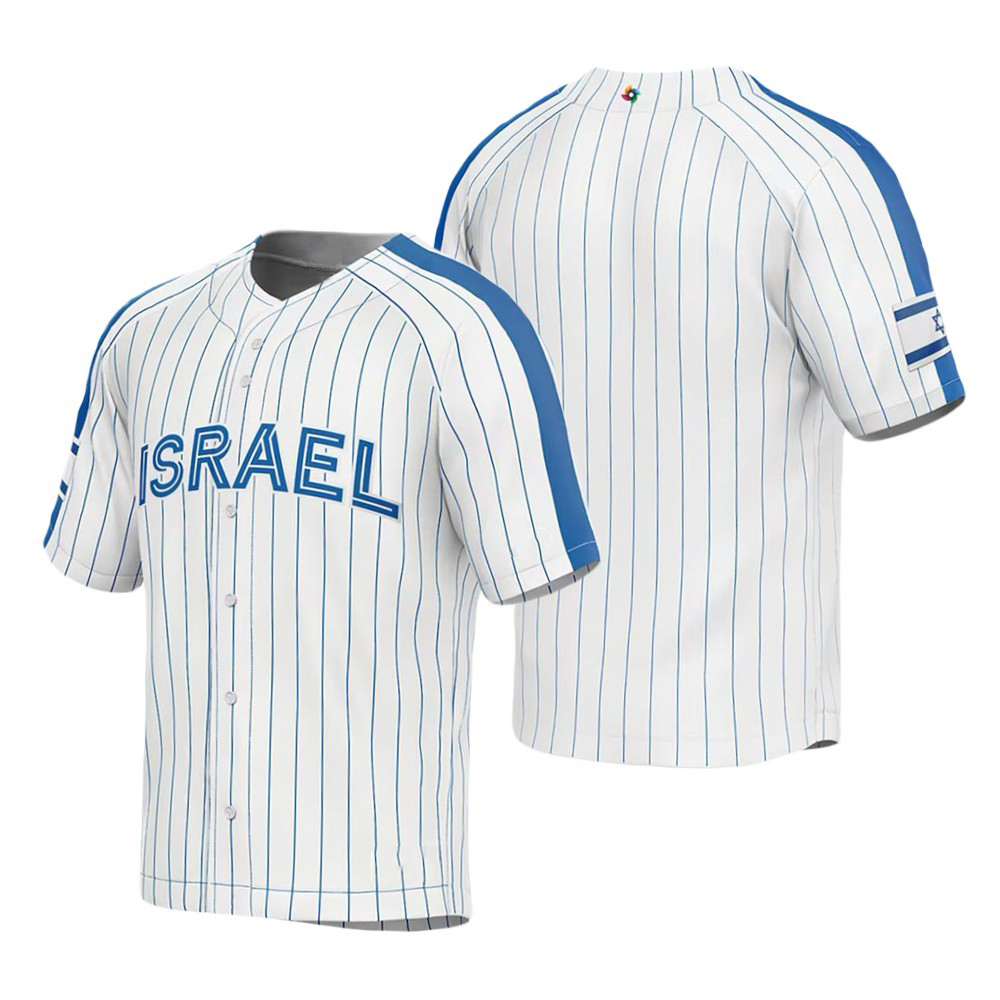 

Israel 2023 World Baseball Classic WBC Jersey Joc Pederson Bubby Rossman Robert Stock Zack Weiss Ryan Lavarnway Noah Mendlinger Dean Kremer Kyle Molnar Matt Mervis, White 2023 youth s-xl