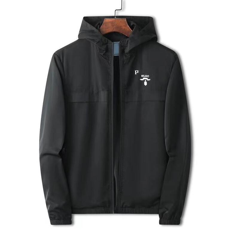 

Designer Mens jackets Men's Spring Fall New Sports Casual Fashion Versatile Coat Hooded Windbreak Tops Asian Size M-3XL, Black