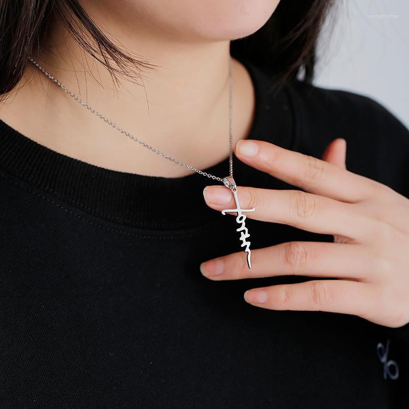 

Choker DIEERLAN Simple Korean Jesus Cross Pendant Necklaces For Women Long Chains Hip Hop Boho Jewelry Girl Party Gift