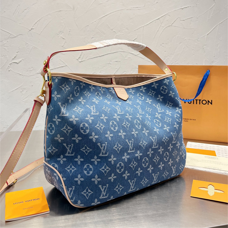 

neverfull handbags denim tote bags women onthego shopping bags 230210, Style 3--32*28cm