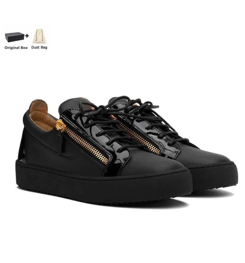 

23S Fashion Casual-style Man Frankie Sports Shoes Low Top SneakersLeather Mens Black Casual Walking Shoe Wholesale Discount Trainer Original Box