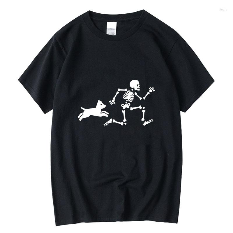 

Men's T Shirts XINYI Men's T-shirt Cotton Casual Funny Skull Print Summer Loose O-neck Shirt For Men Short Sleeve Male Tops, Black-2018828