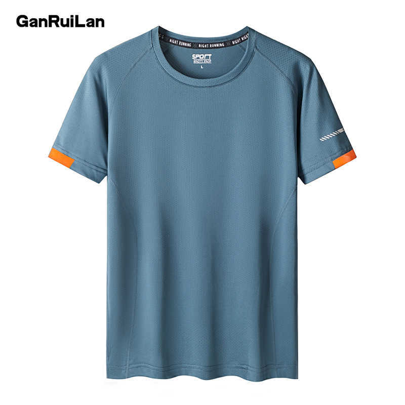 

Men's T-Shirts Men's T-shirt Summer New Sports Short-Sleeved Tops Tee Training Breathable Male T Shirts Jogging Tracksuit Clothing B01422 L230217, Grey blue