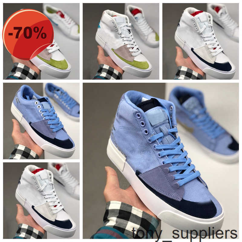 

Sandals Sandals SB 2020 ZOOM BLAZER Mid Edge Running Shoes mens womens White Black Green blue skateboard mens sports trainers sneakers des chaussures, Box
