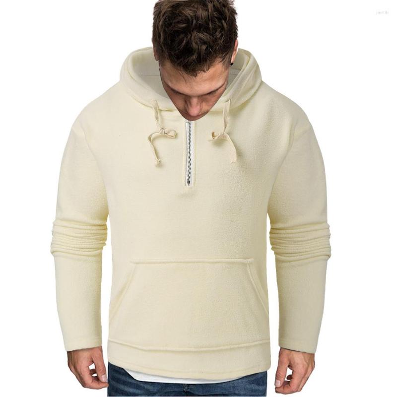 

Men's Hoodies Men Autumn Winter Hoodie Sweatshirt Casual Zipper Loose Plush Hooded Slim Fit Pullover Streetwear Hoody