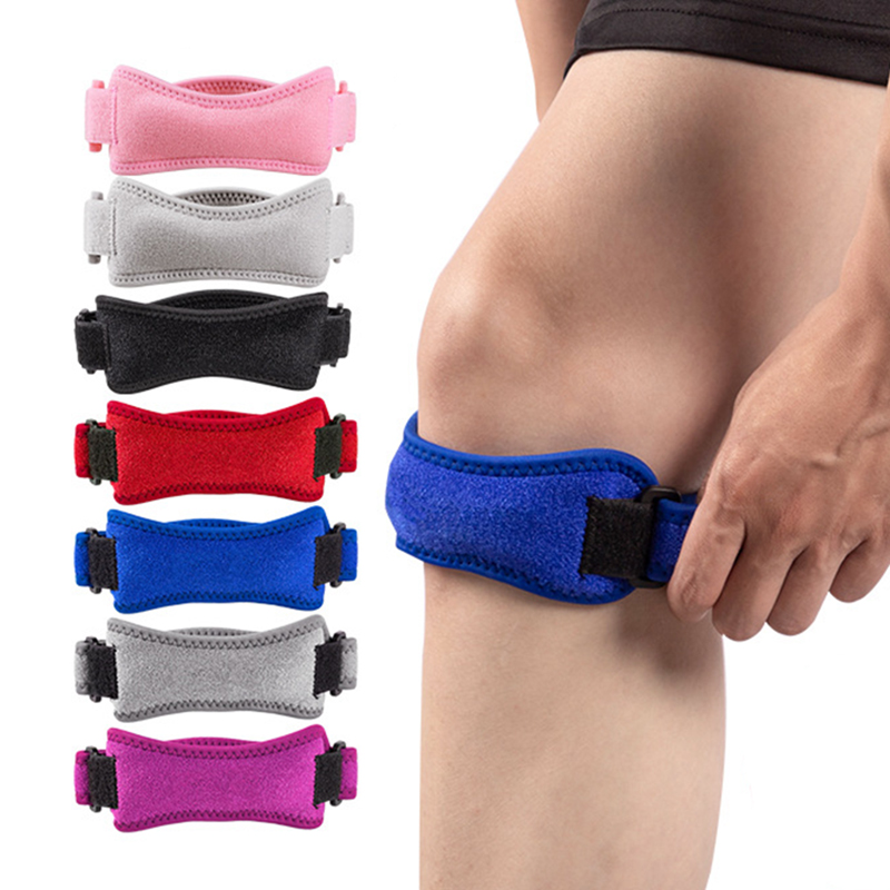 

Knee Pads Patella Knee Strap Adjustable Knee Brace Patellar Tendon Stabilizer Support Band for Knee Pain Relief Jumpers Knee, Tendonitis, Basketball, Peach