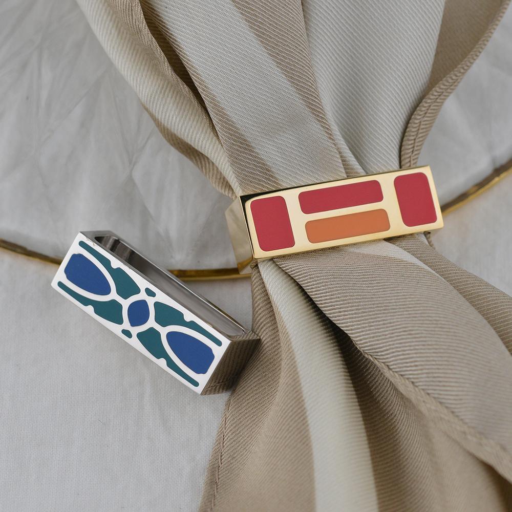 

Pins Brooches silk version of the enamel color rectangular scarf buckle highend classic simple jewelry Accessories 230216