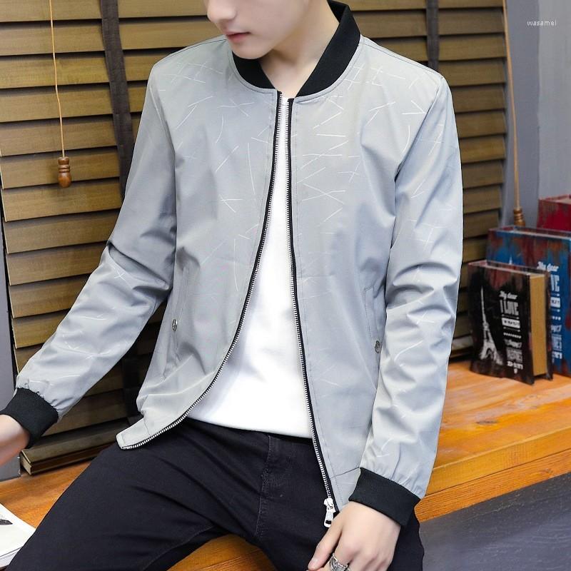 

Men's Jackets Men Korean Fashion Slim Fit Bomber Zipper Stand Collar Long Sleeve Man Plus Size 5XL Jacket Coats 2023 Autumn Clothes