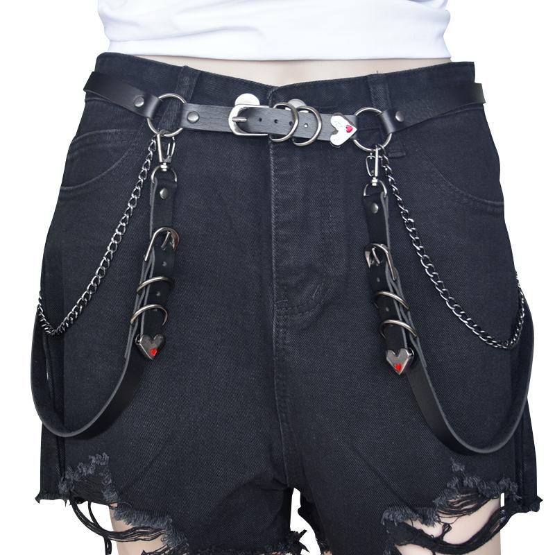 

Belts Women Belt Punk Street Butterfly Waist Chain Male Pants Multi Layer HipHop Hook Jeans Trousers KeychainBelts BeltsBelts, Black